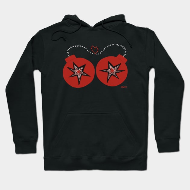 Red Bombs Hoodie by KBILU_Art